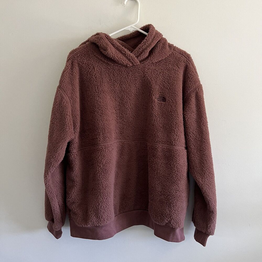 THE NORTH FACE Maroon Purple Sherpa Po Hoodie  - XL